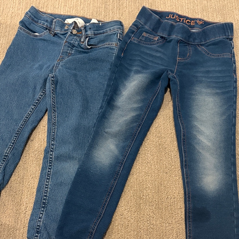 Justice and H&M Kids Classic Blue Jeans Duo